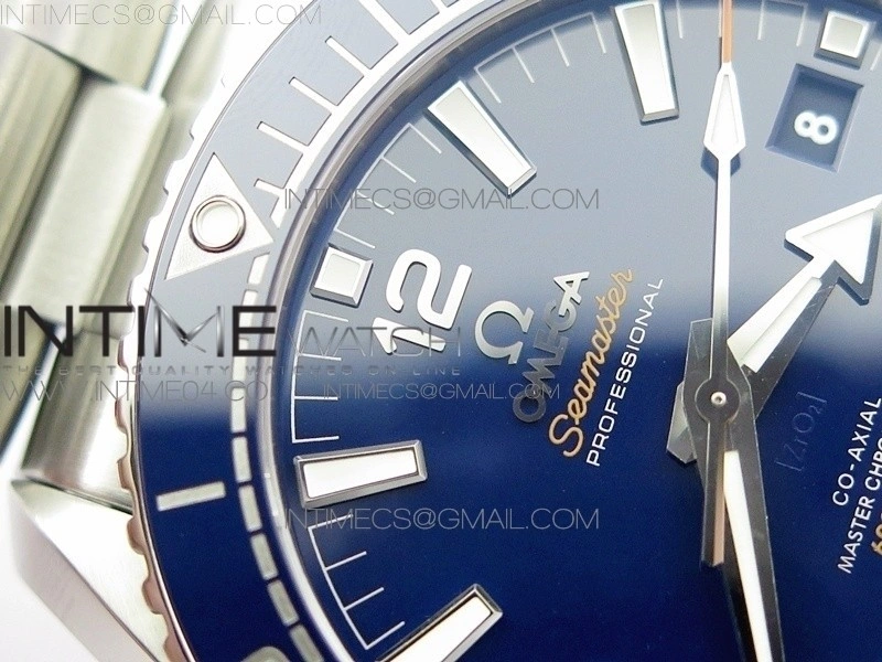 Planet Ocean 43.5mm SS VSF 1:1 Best Edition Blue Ceramic Bezel and Dial on SS Bracelet A8900 Super Clone